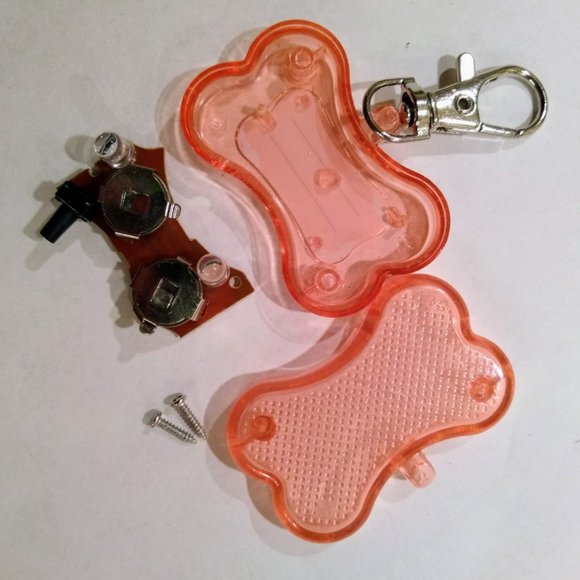 LED Safety Light Name Tag Bone Shaped Pendant Dog - Picture 12 of 13